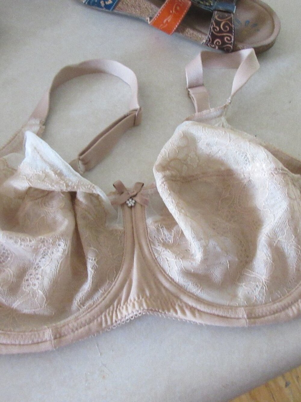 Wacoal Lace Underwire Retro Chic Bra in Nude 34DD